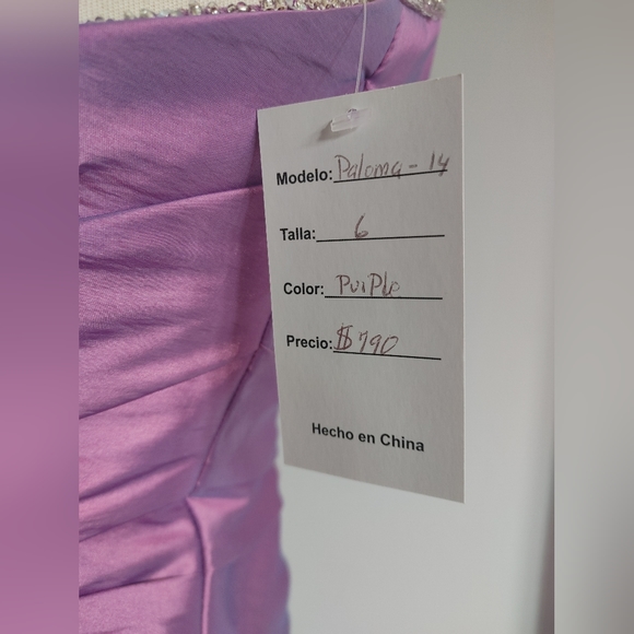 Purple Dress / Quinceañera Dress / Prom Dress / Ball Gown - Picture 3 of 3